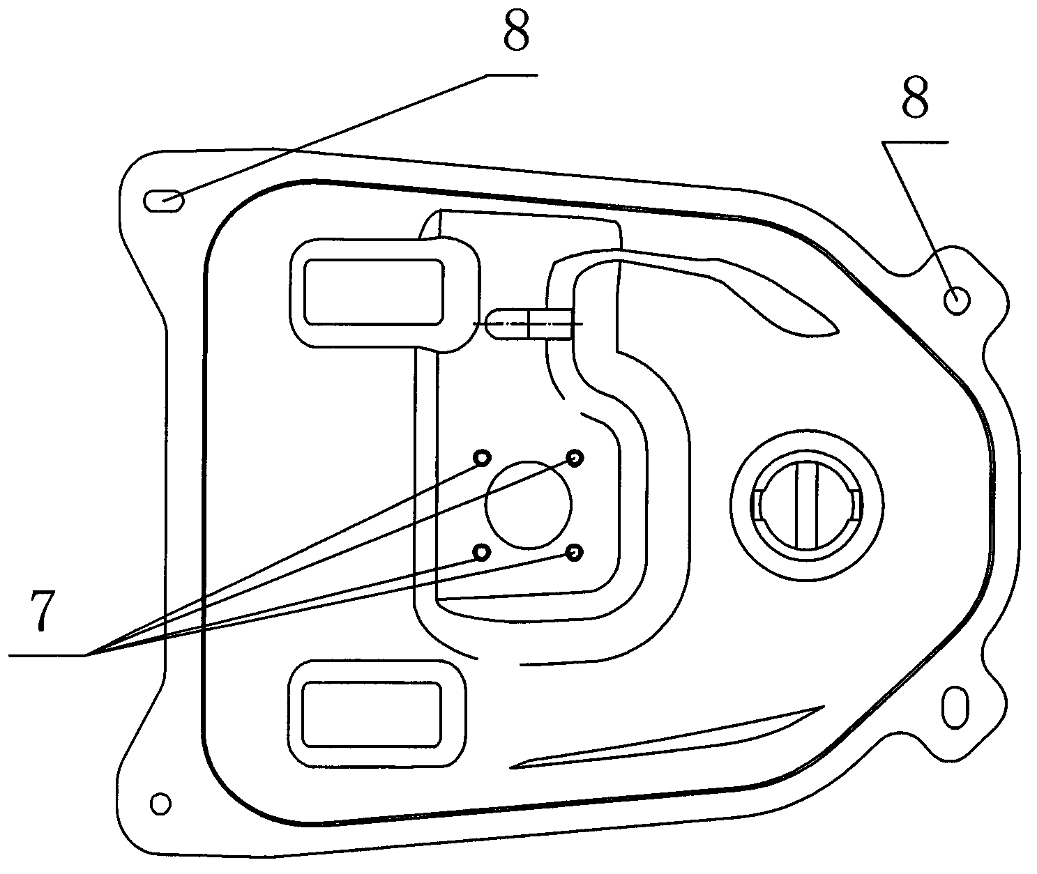Fuel tank structure of motorcycle
