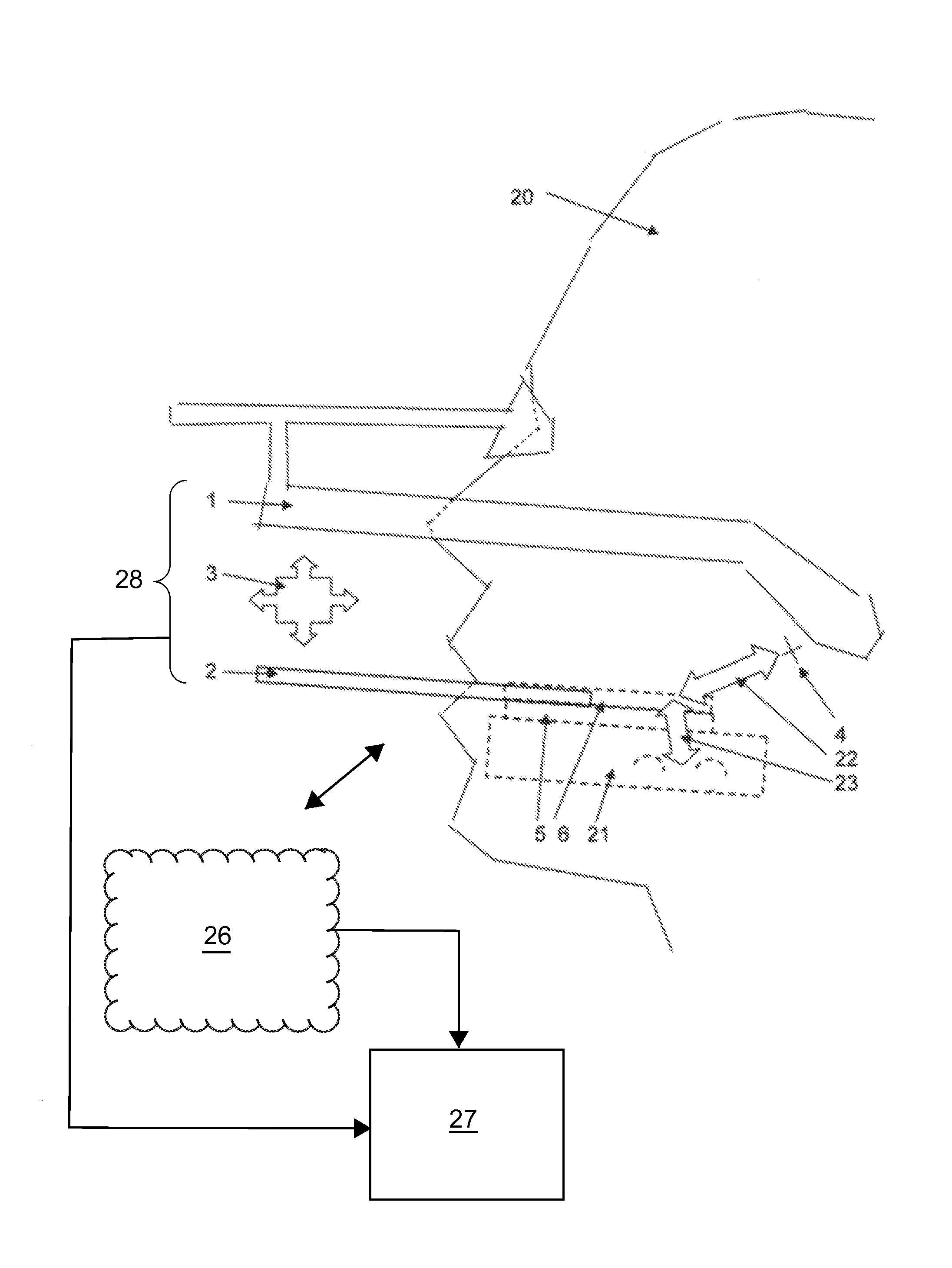 Device and method for registering 3D measurement data of jaw models in a basal skull-referenced coordinate system with the aid of a computer-supported registration system
