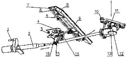 Suspension type vehicle platform parking linkage locking device