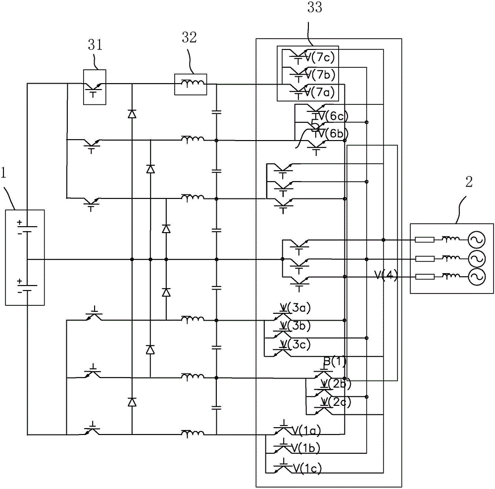 Non-isolated type multi-level inverter circuit and modulation control method thereof