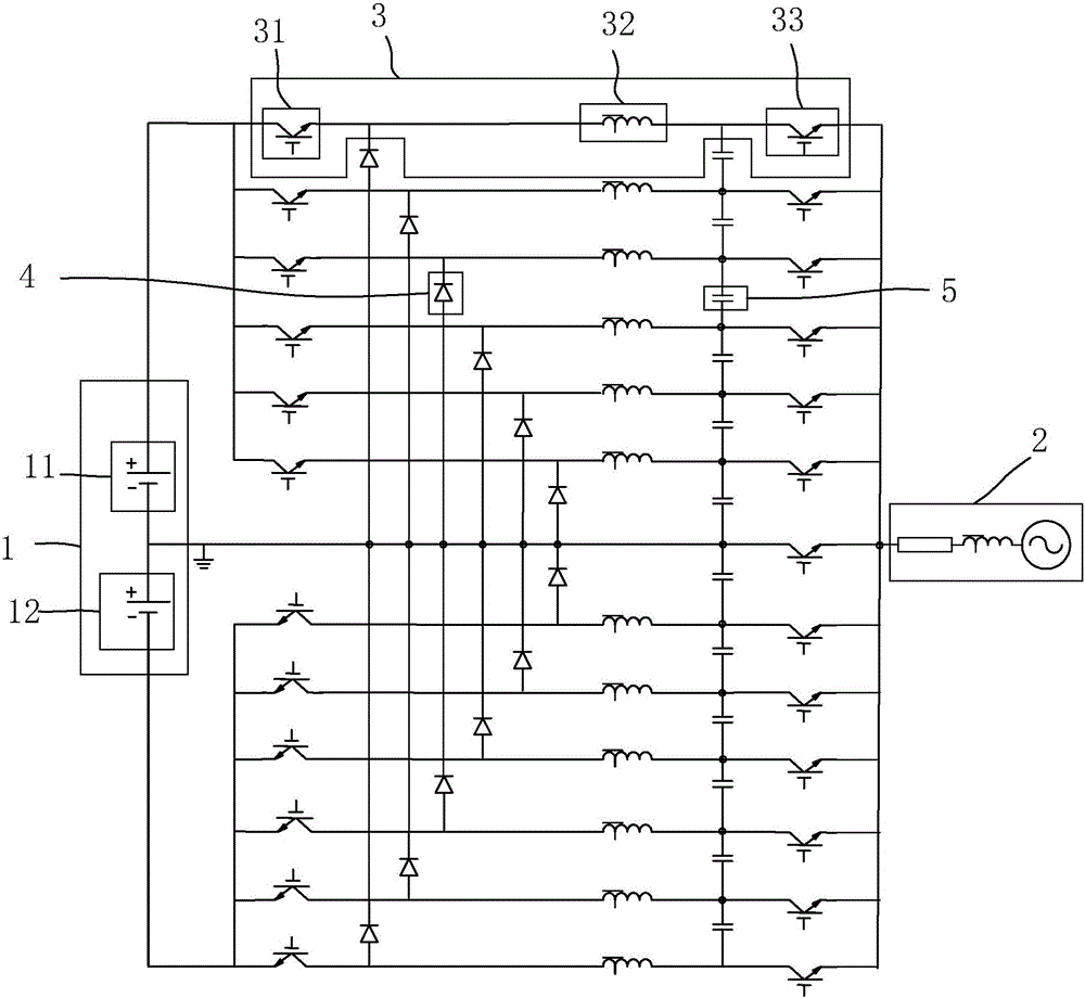 Non-isolated type multi-level inverter circuit and modulation control method thereof