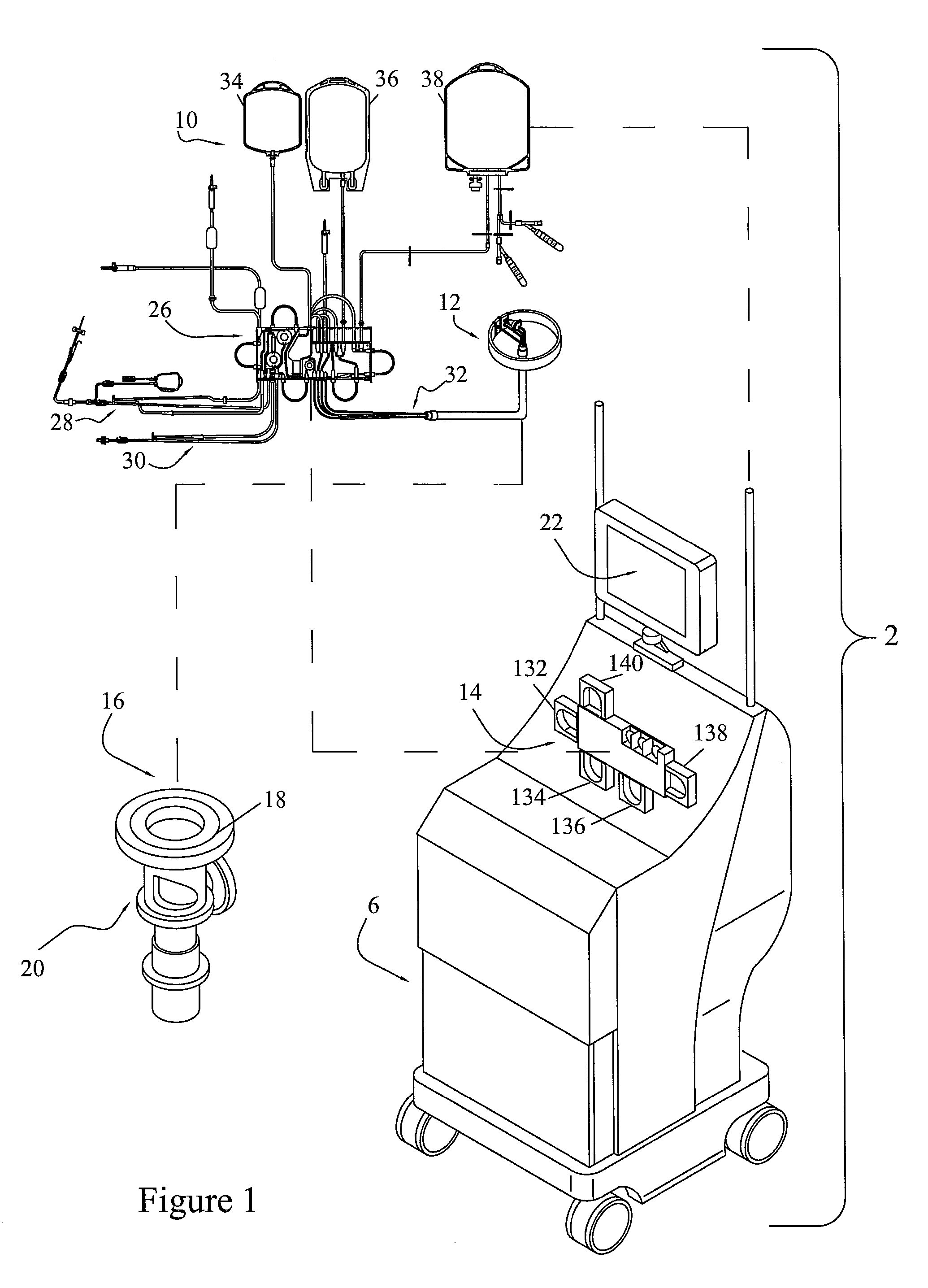 Blood Processing Apparatus with Air Bubble Detector