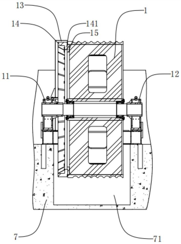 Heavy double-wheel traction device applied to steel wire rope twisting equipment