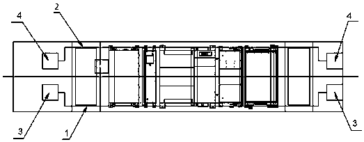 Wiring structure of suspended sky rail train