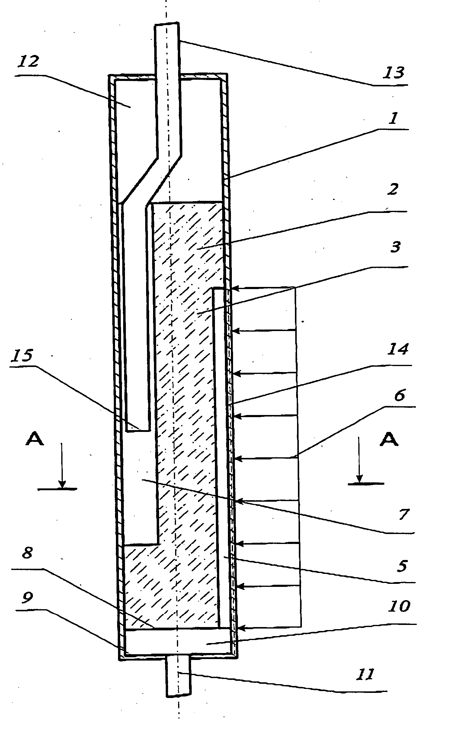 Evaporation chamber for a loop heat pipe