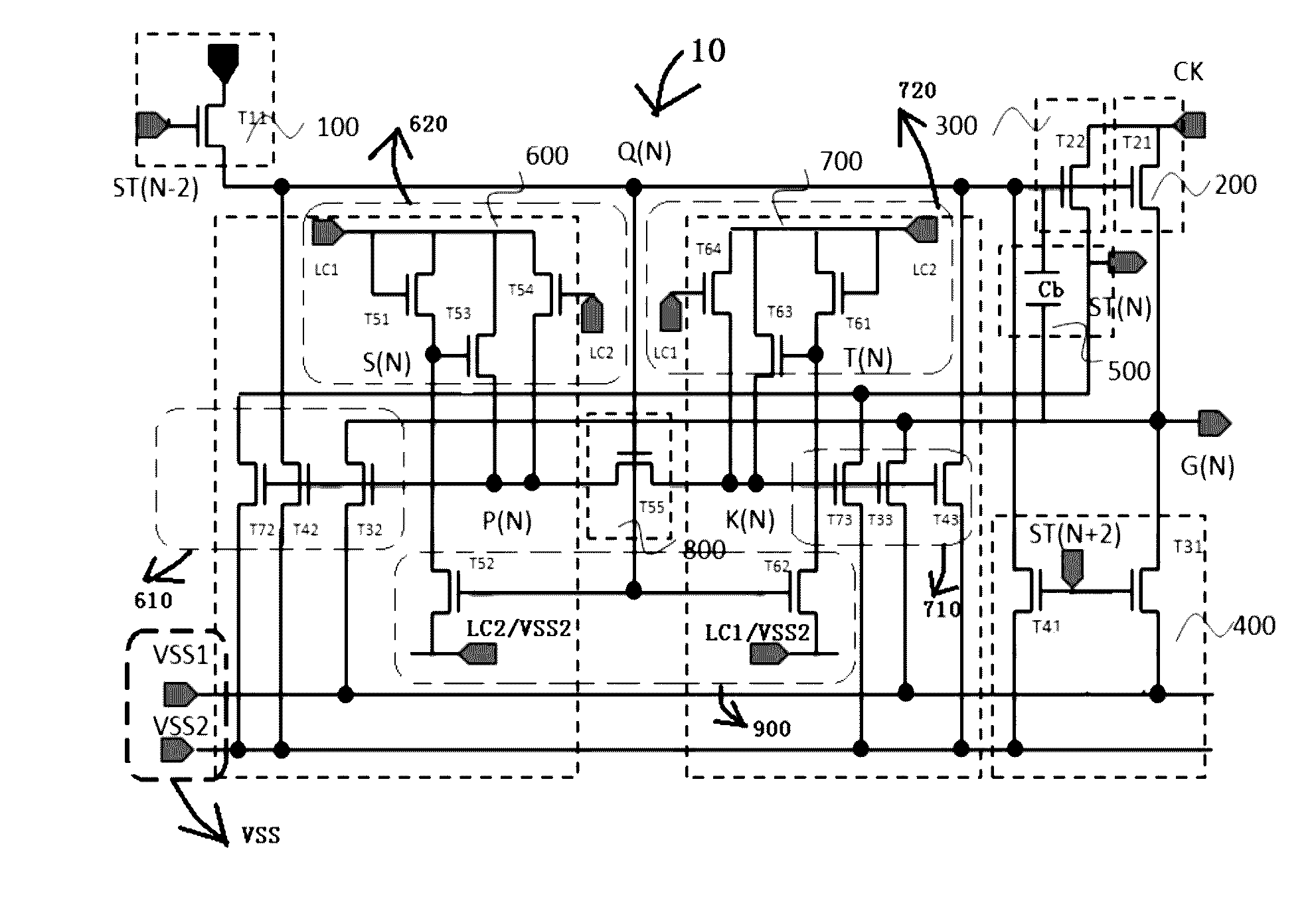 Scan driving circuit and LCD device