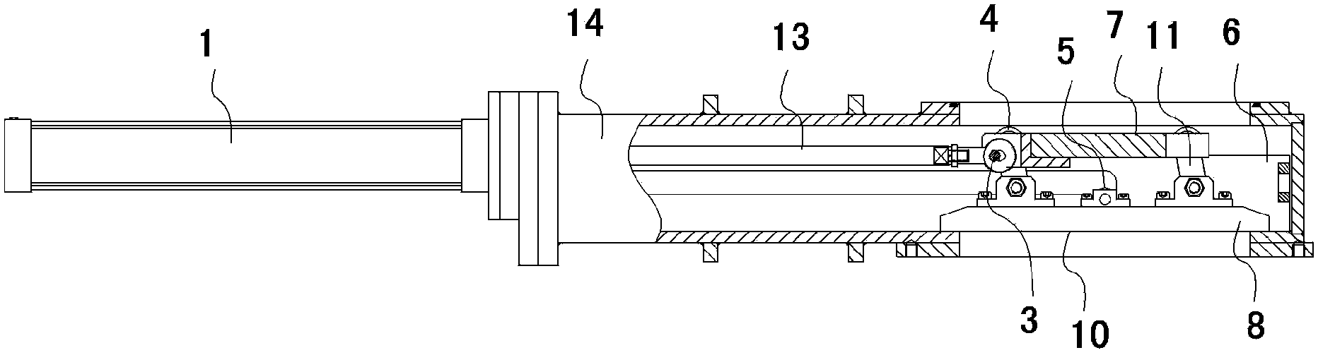 Guide rail vacuum connection rod gate valve