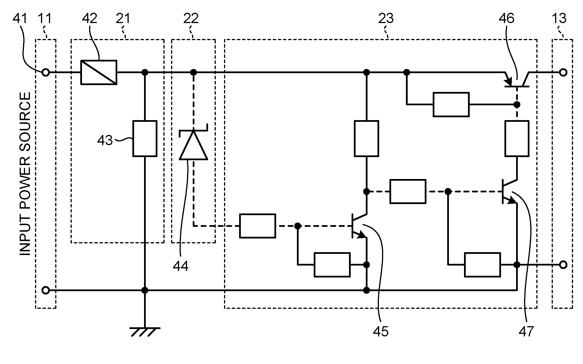 Protection circuit for robot control device