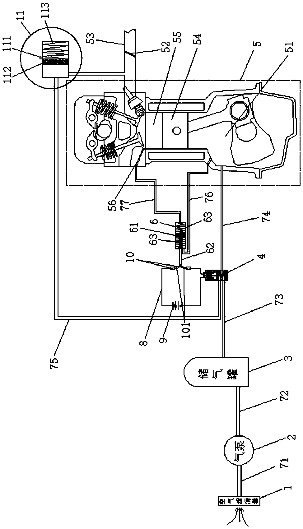 Engine pressure balance adjusting system