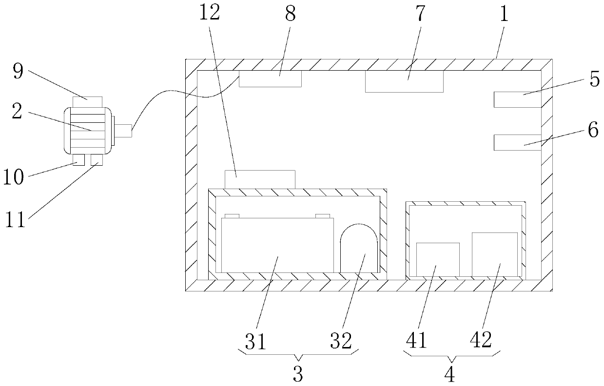 Braking energy recovery device and system for pure electric automobile