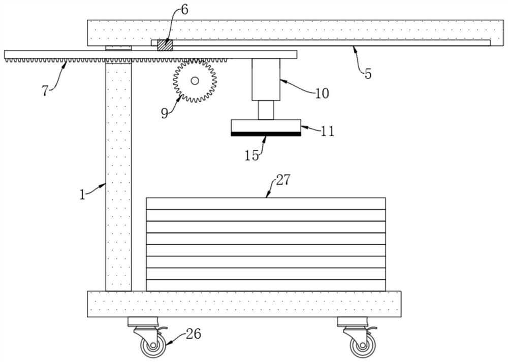 Storage and handling integrated device for plate machining