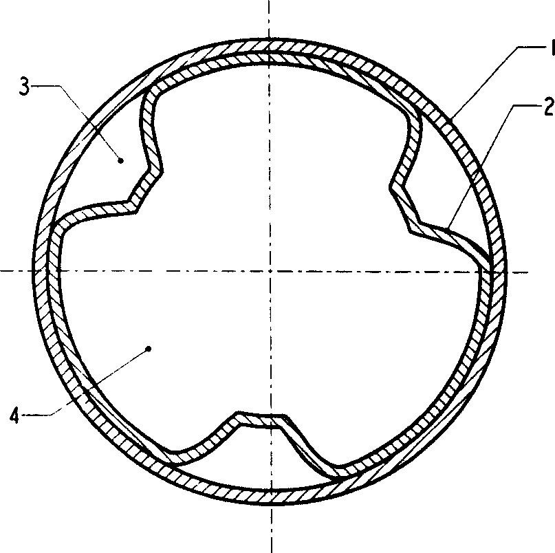 Permanent double layer well body structure for realizing gas well continuous circulation