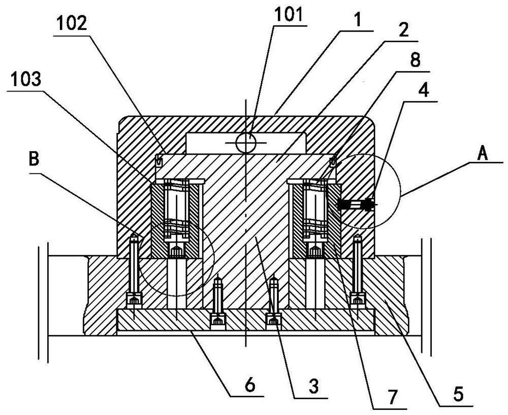 Single-cylinder reset stripping device of press machine for sheet stamping