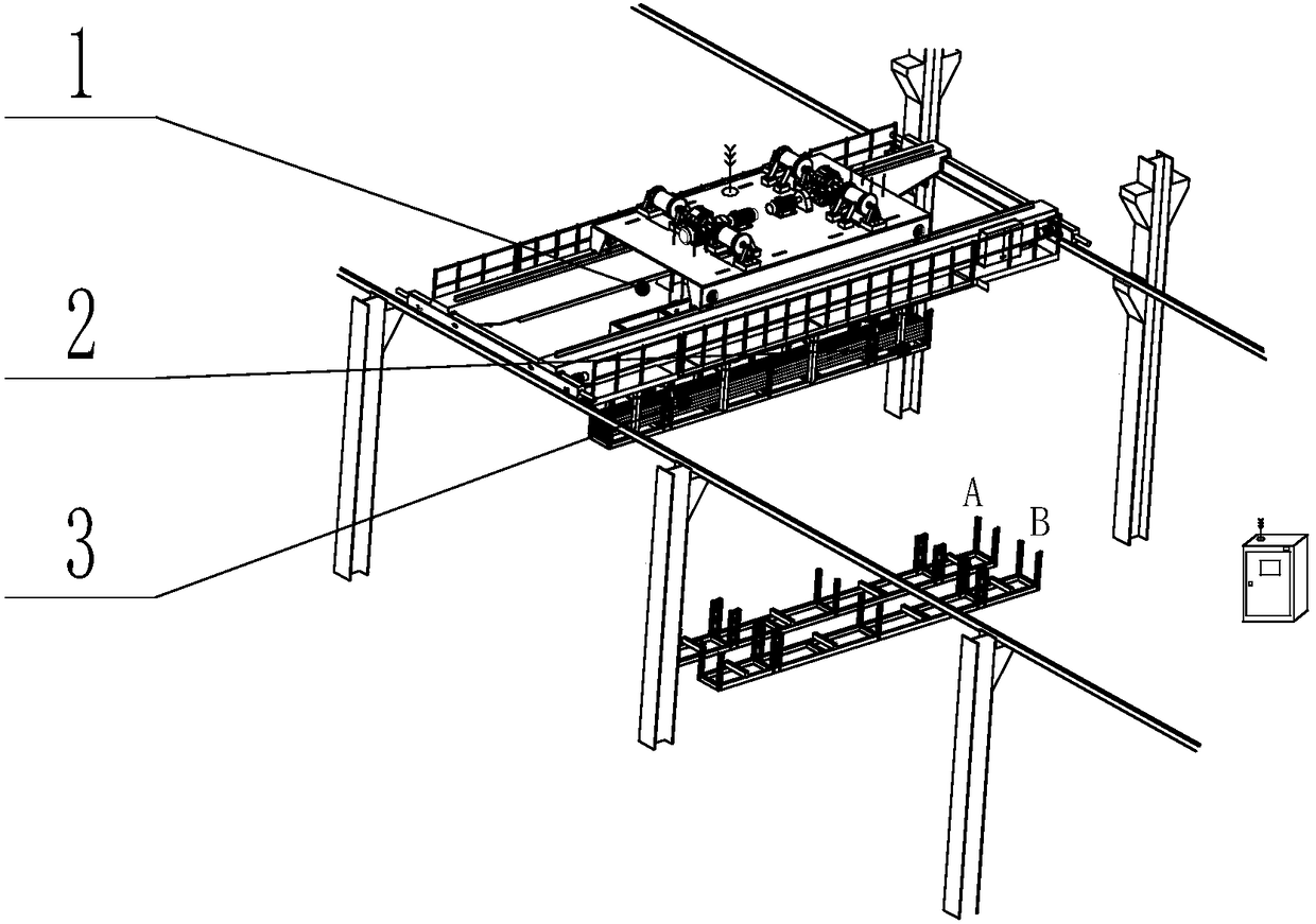 Intelligent section bar lifting overhead crane system