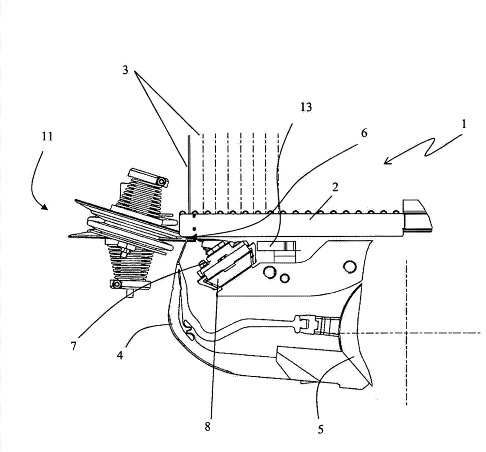 Device and method for cutting the pile yarns to be woven in an axminster weaving machine