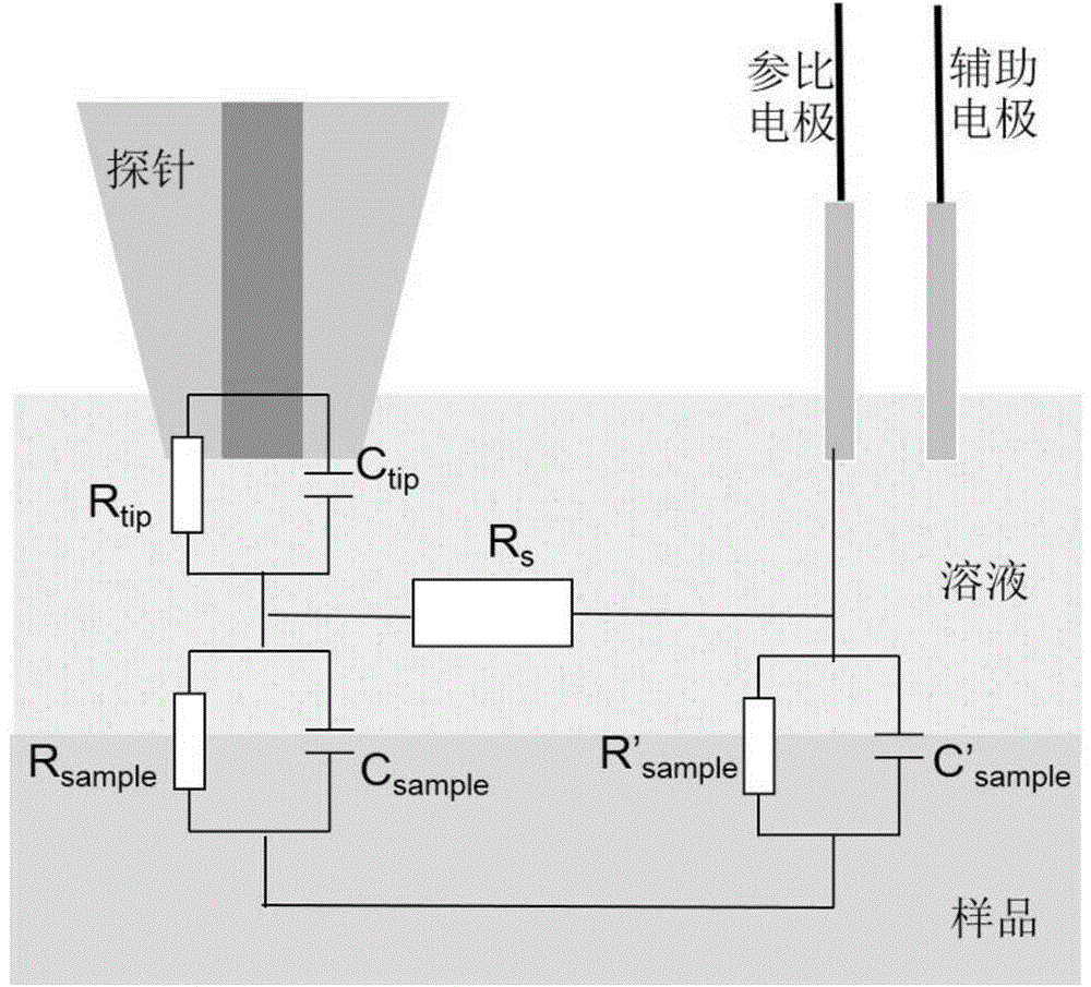 Electrochemical detection device for scanning the appearance of local area