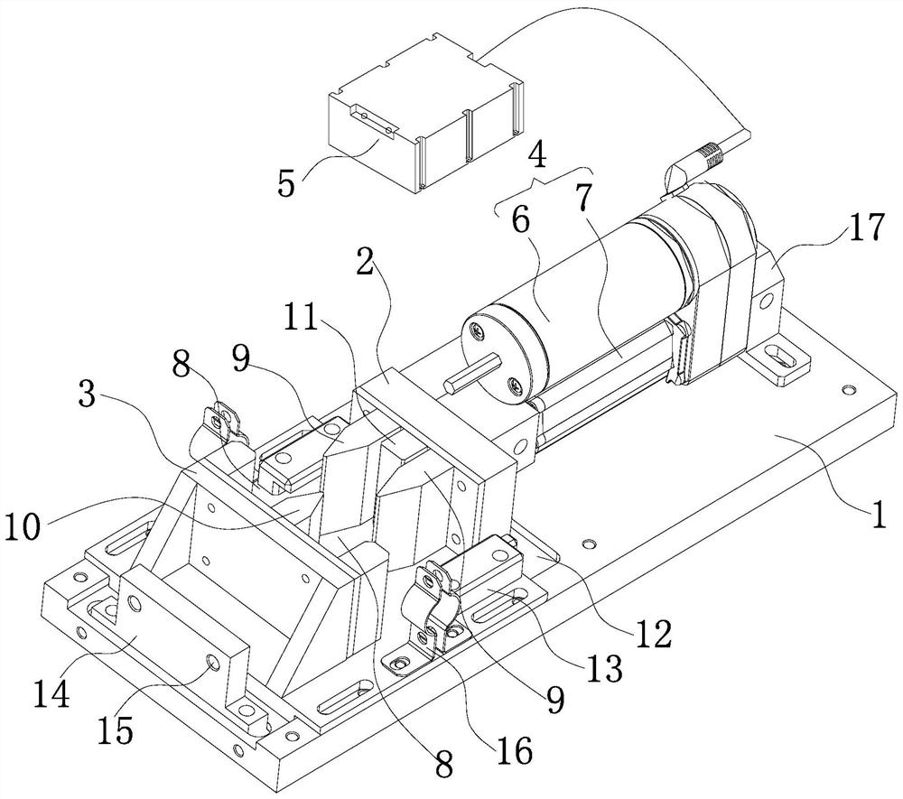 Automatic clamping device for vacuum glue injection pipeline