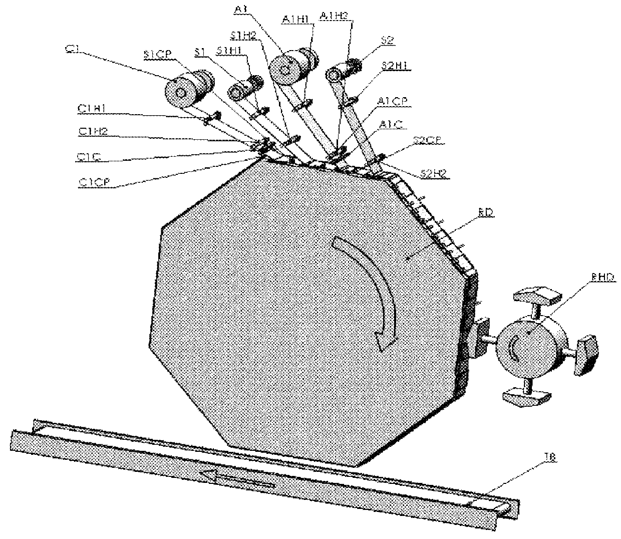 Continuous prismatic cell stacking system and method