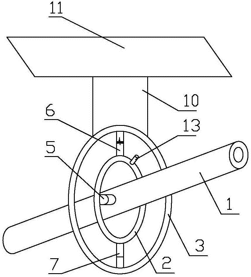 Double-ring type pivot cone odontoid sighting device