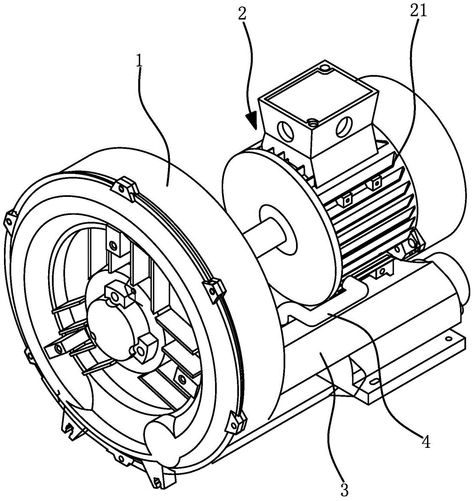 Heat dissipation device of air blower