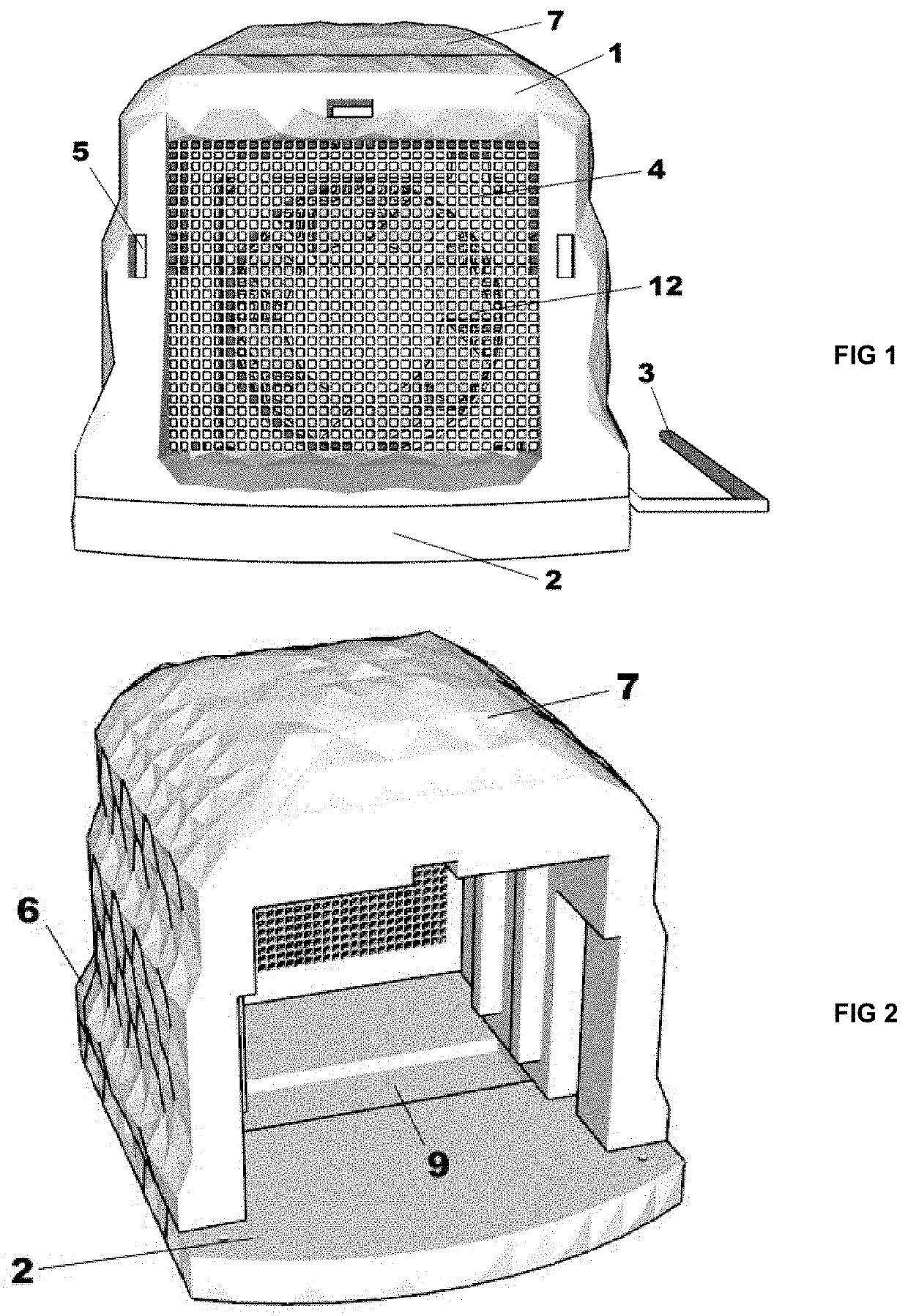 Terrarium and enclosure internal ventilation and air circulation system