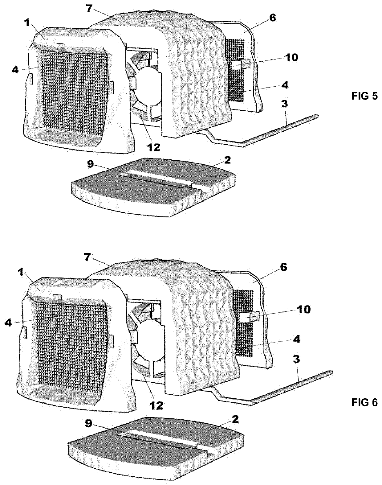 Terrarium and enclosure internal ventilation and air circulation system