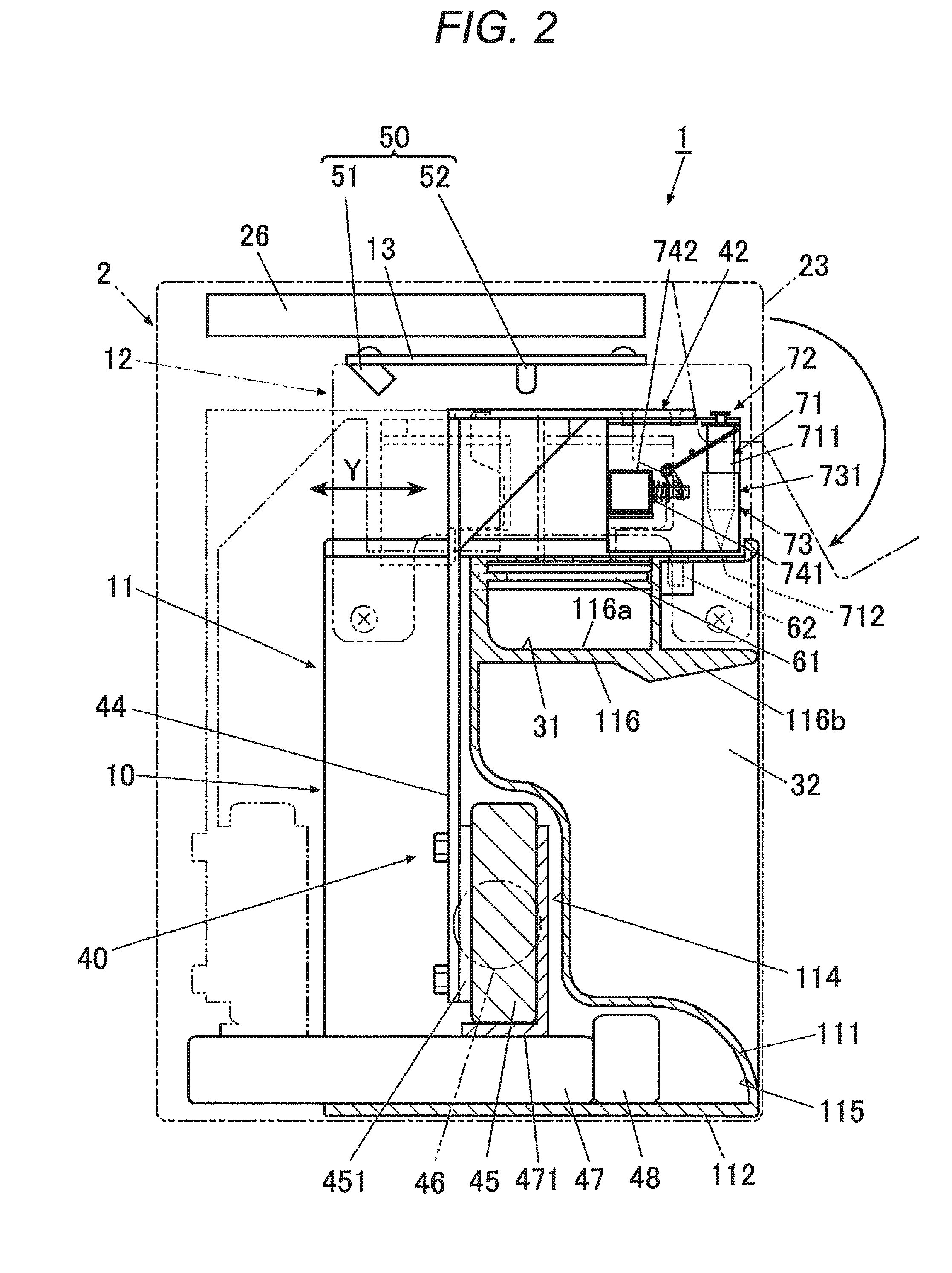 Drawing device and method for detecting shape of nail in the same