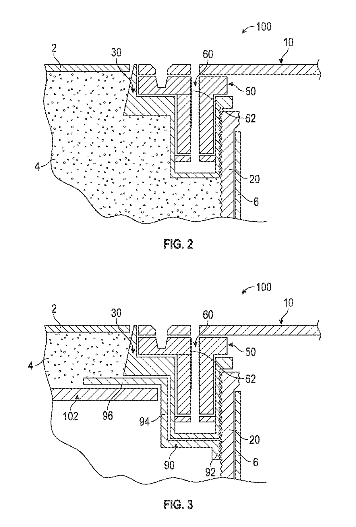 Drain and drain leveling mechanism