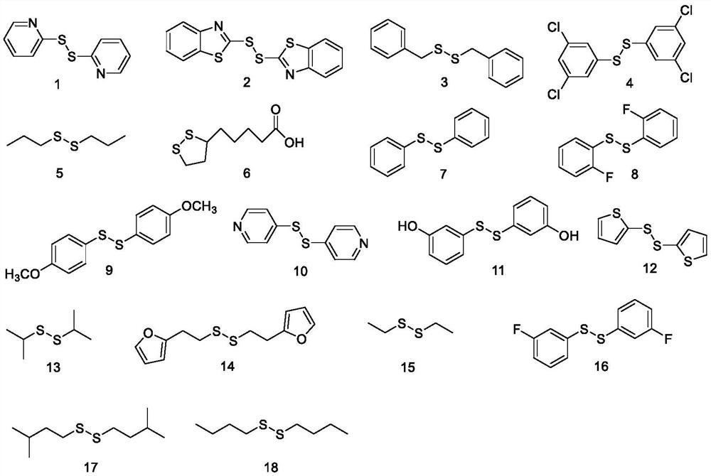 Application of disulfide bond compounds in prevention and treatment of microbial diseases