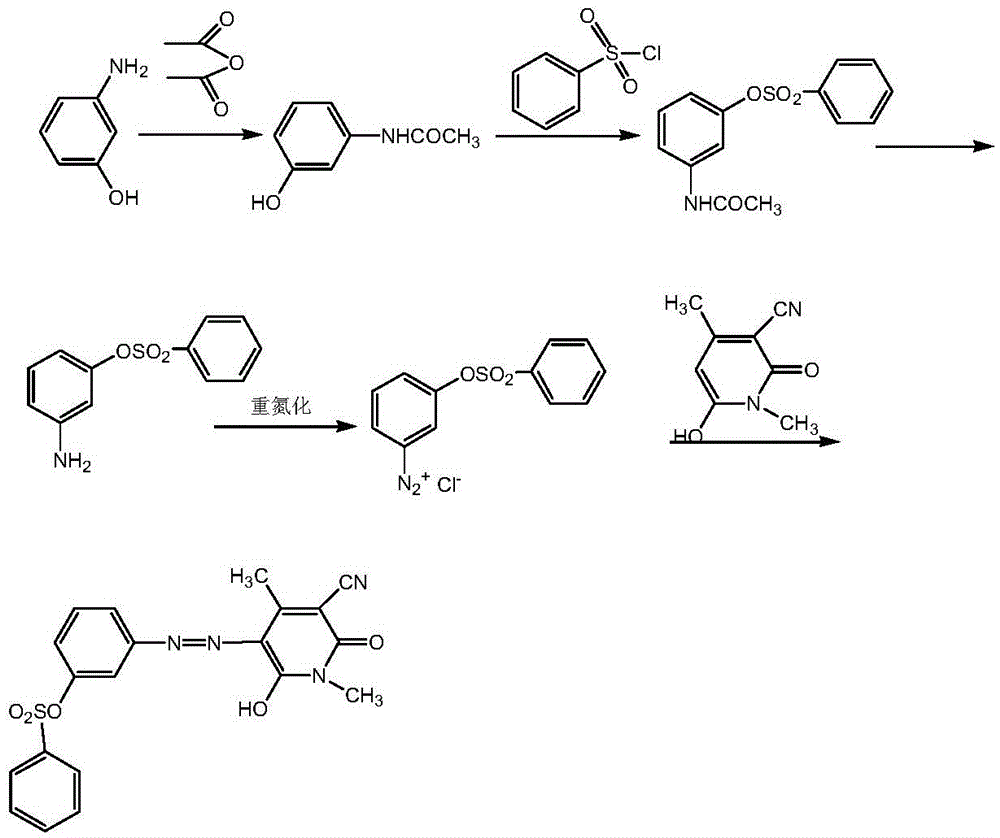Synthesizing method of disperse yellow dye