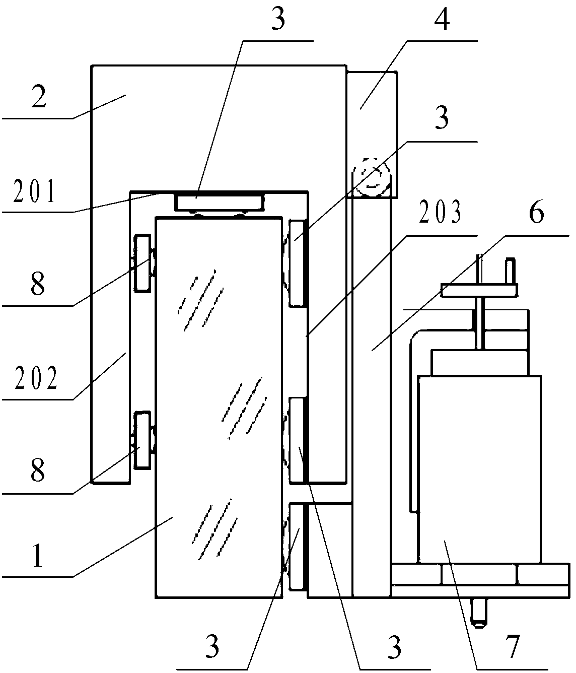 Cutter frame system of grating ruling engine