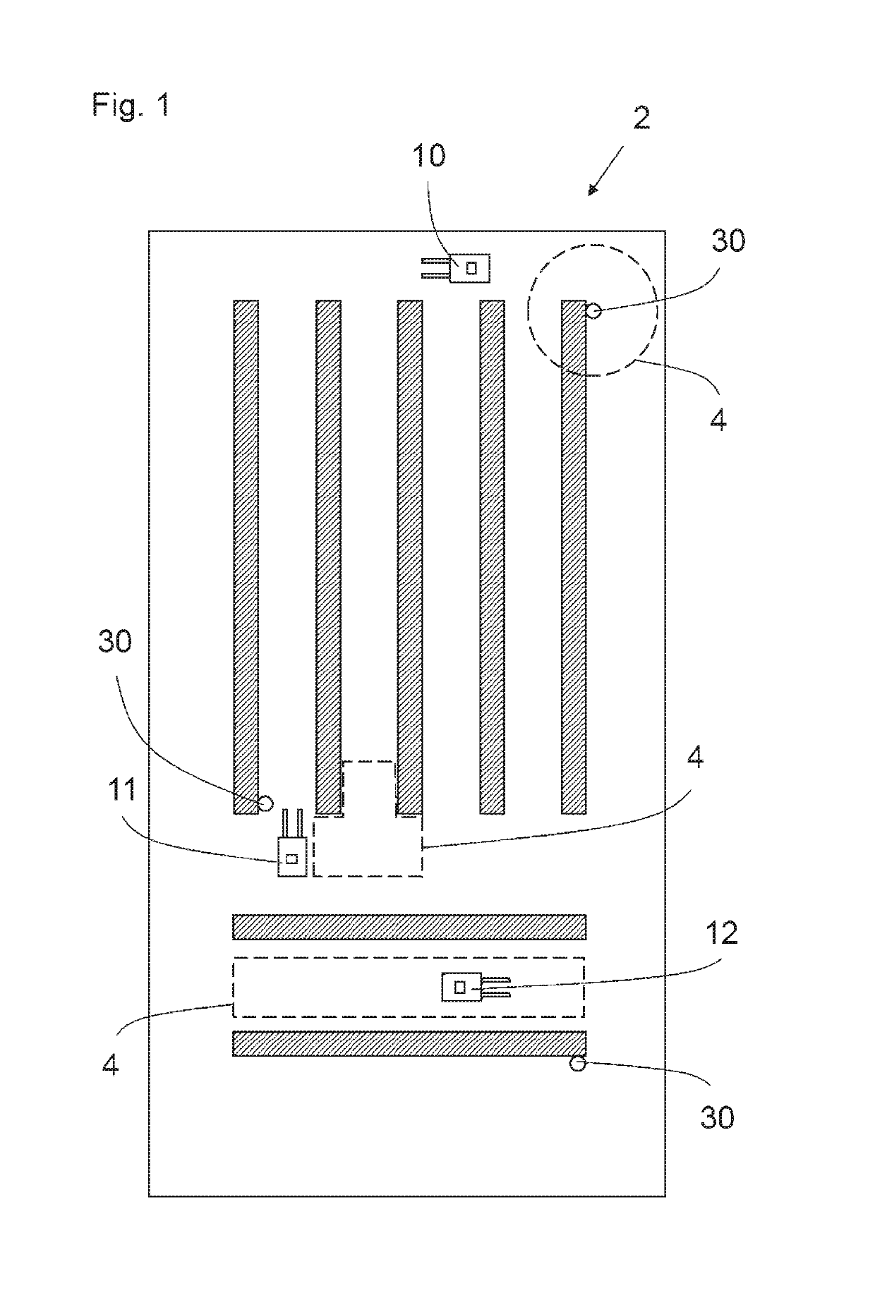 Location system and method for operating a location system for detecting the position of at least one mobile unit in a goods logistics facility