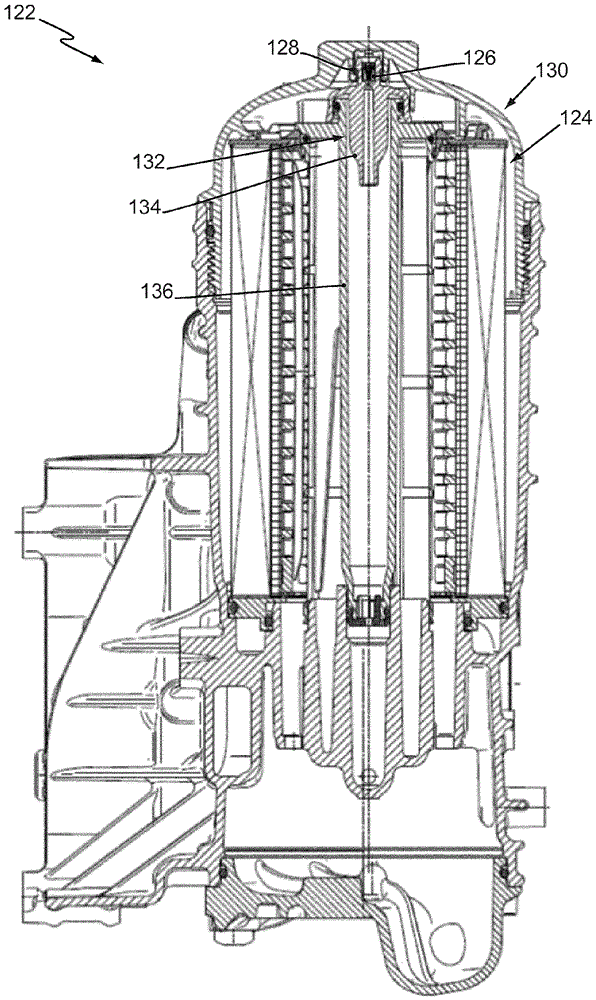 Filter element with multi-stage water-separating action and with bayonet connection, and fuel filter having a filter element of said type