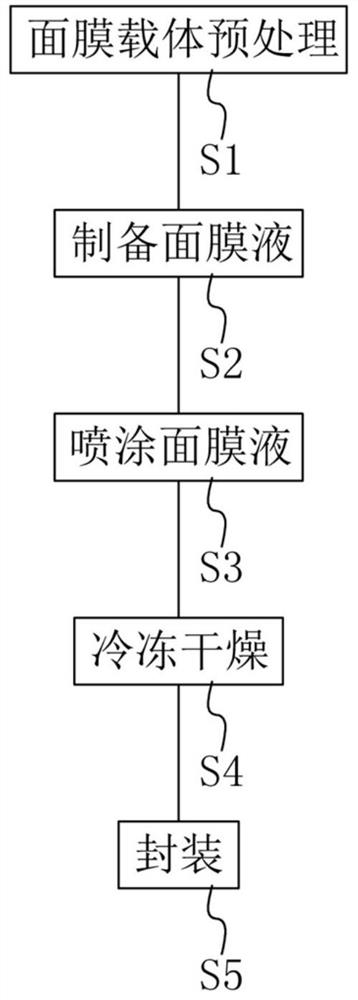One-stage dynamic freeze-drying method of freeze-dried mask