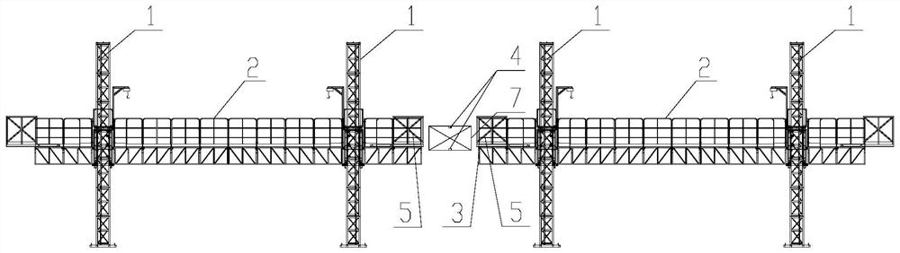 Method for enabling guide frame climbing type working platform system to pass through obstacle