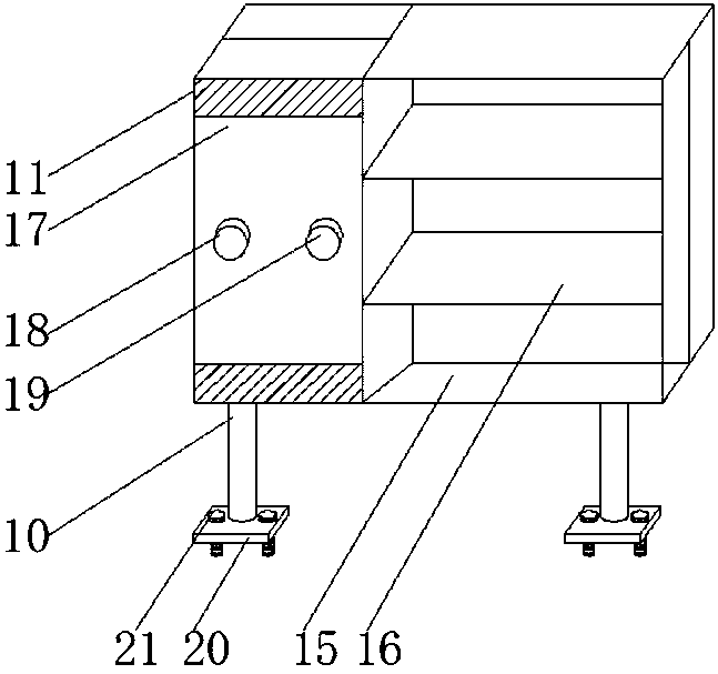 Sewage device for flowing water pond