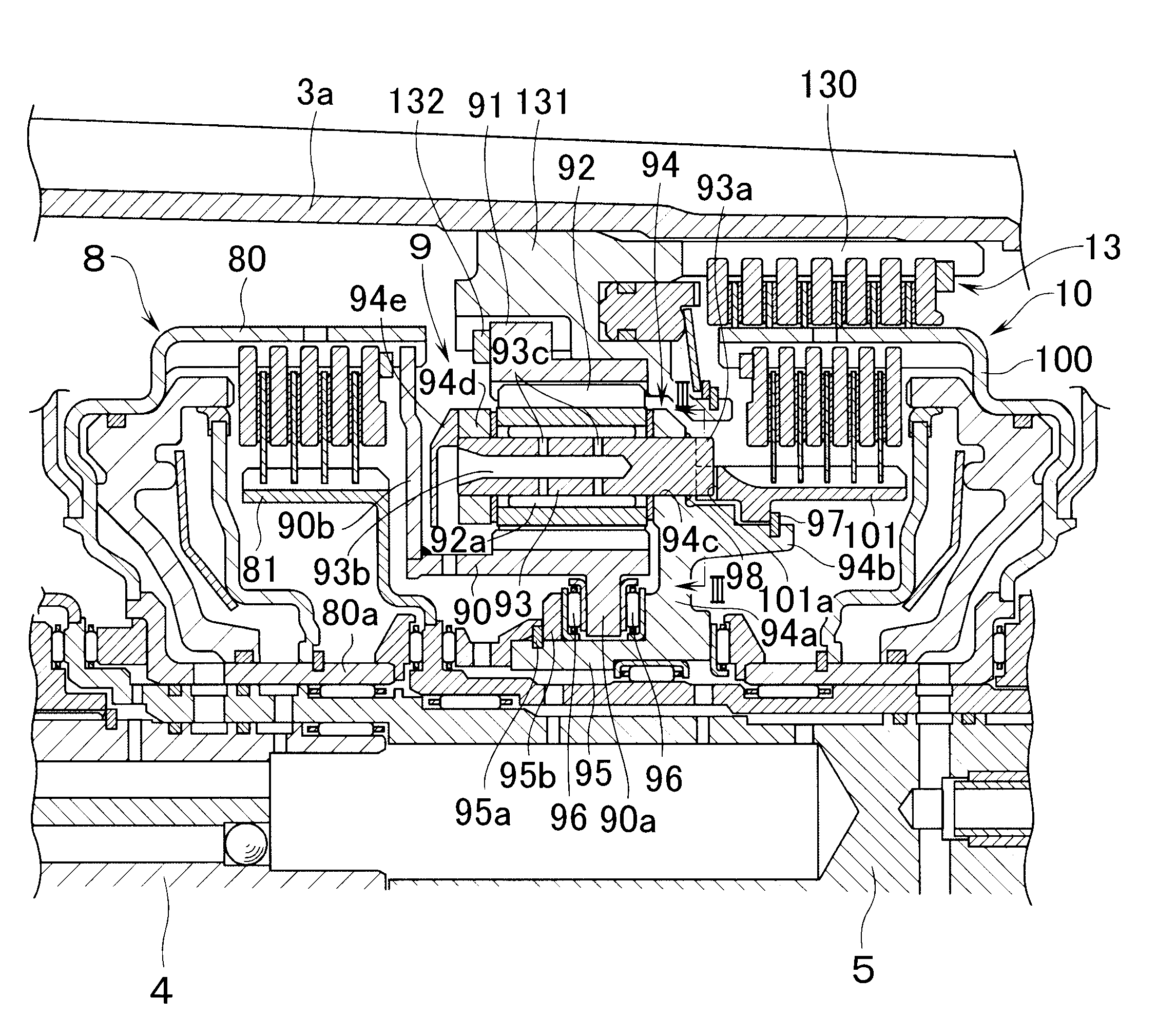 Transmission equipped with planetary gear mechanism and planetary gear mechanism