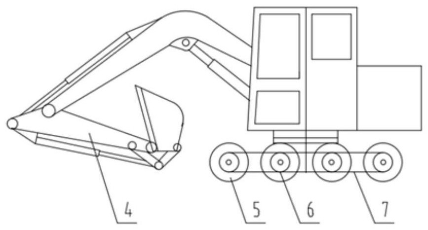 Novel tire type driving system of excavator