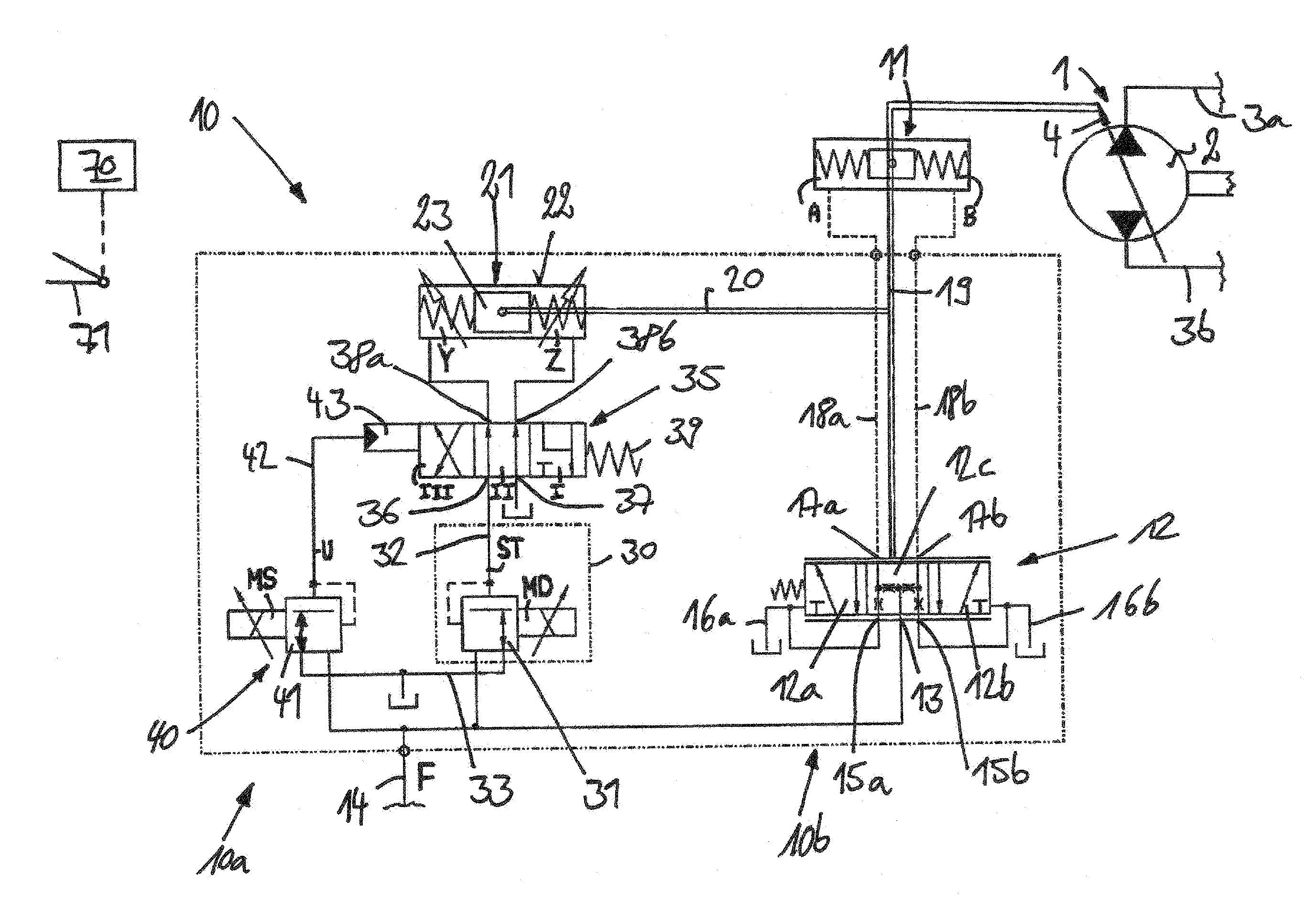 Hydrostatic Variable Displacement Pump Which Can Be Set In Either Direction Of Displacement