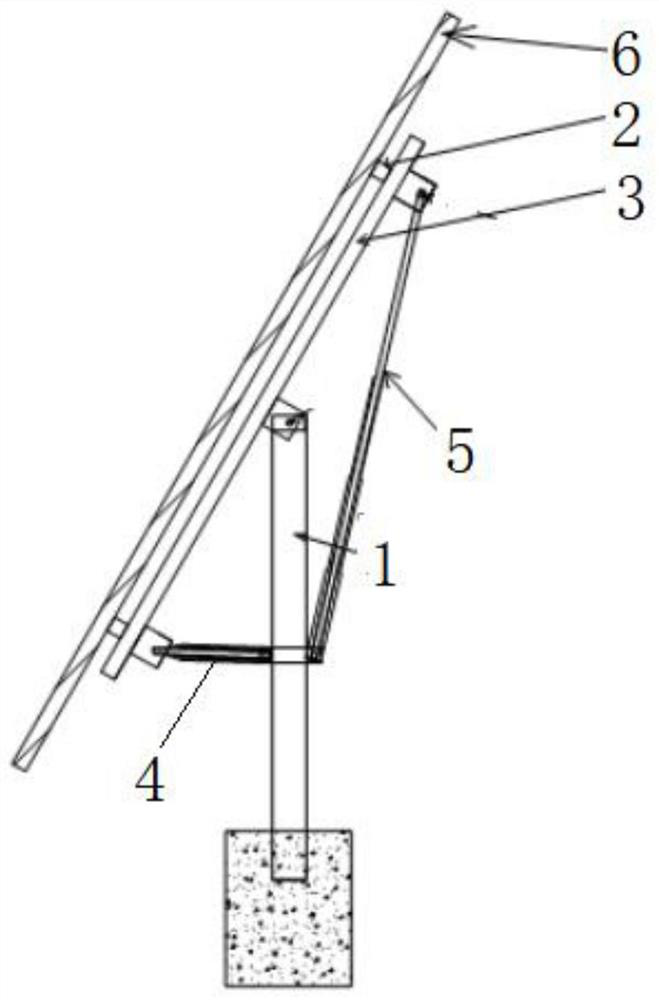 Adjustable photovoltaic support