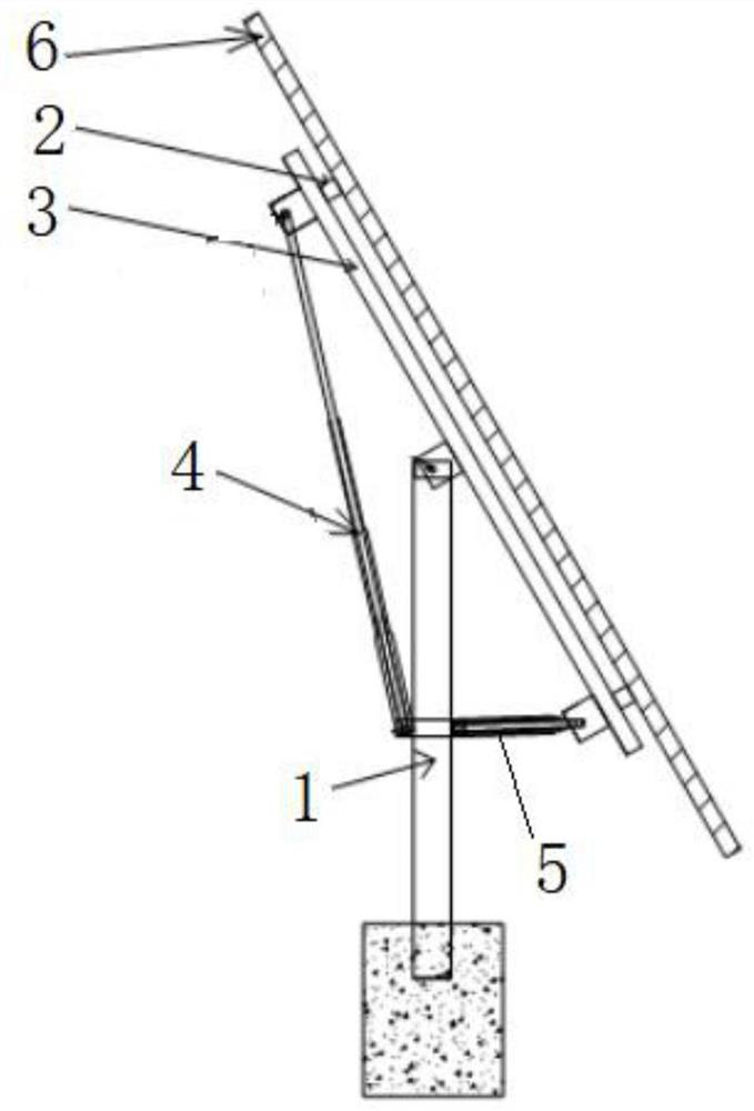 Adjustable photovoltaic support