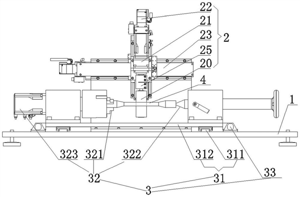 Axial polishing device for grinding head