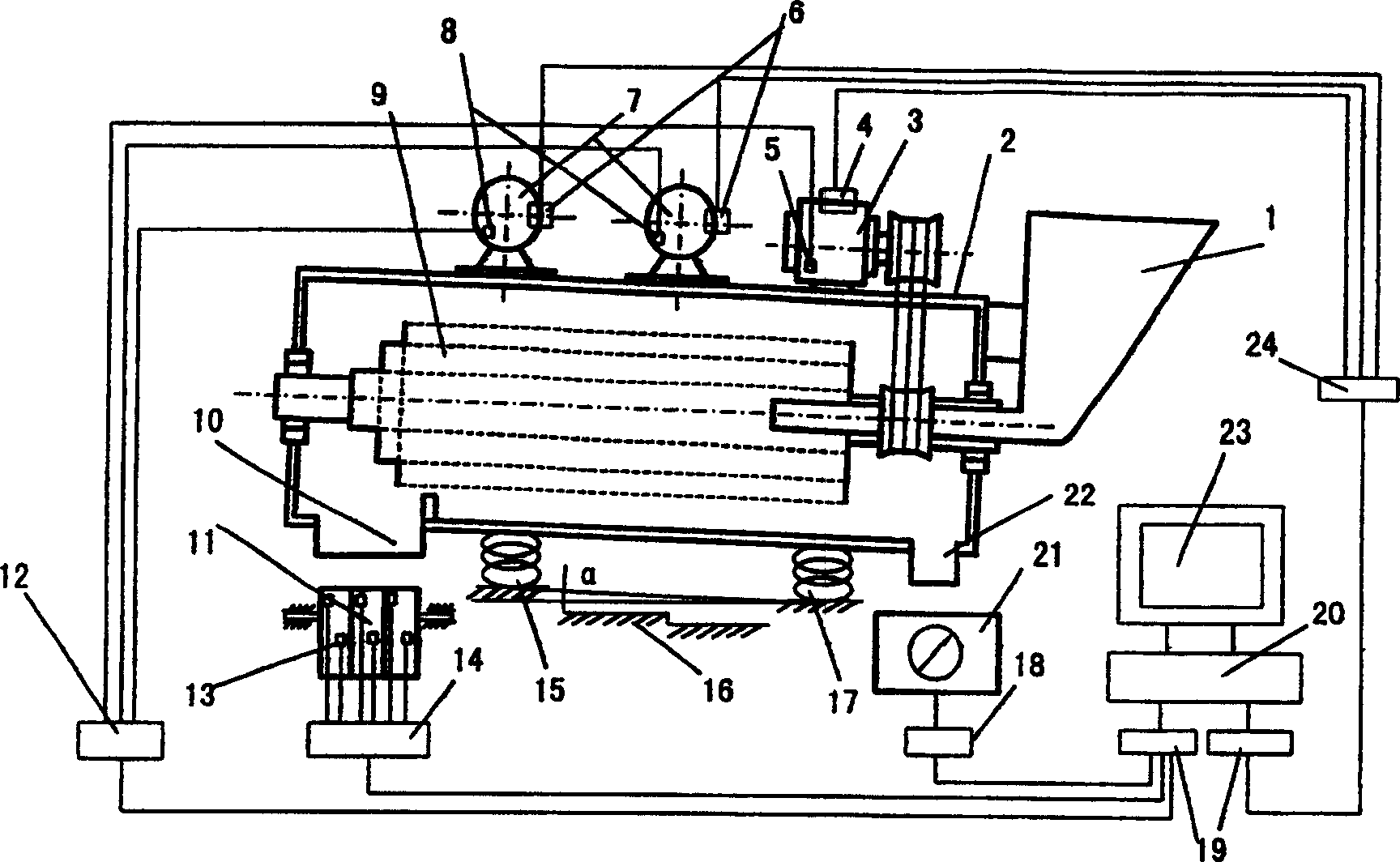 Intelligent multilayer barrel type net vibrating screen