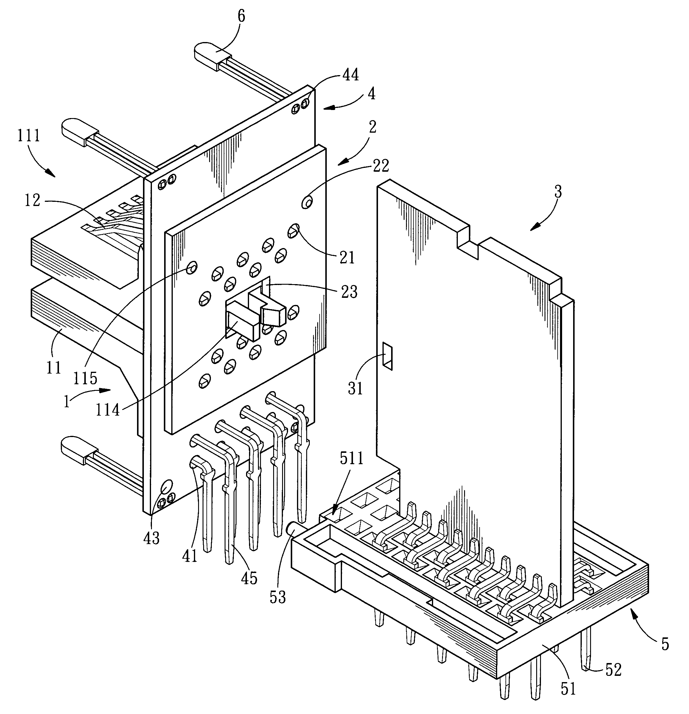 Structure of connector for reducing electro-magnetic wave interference