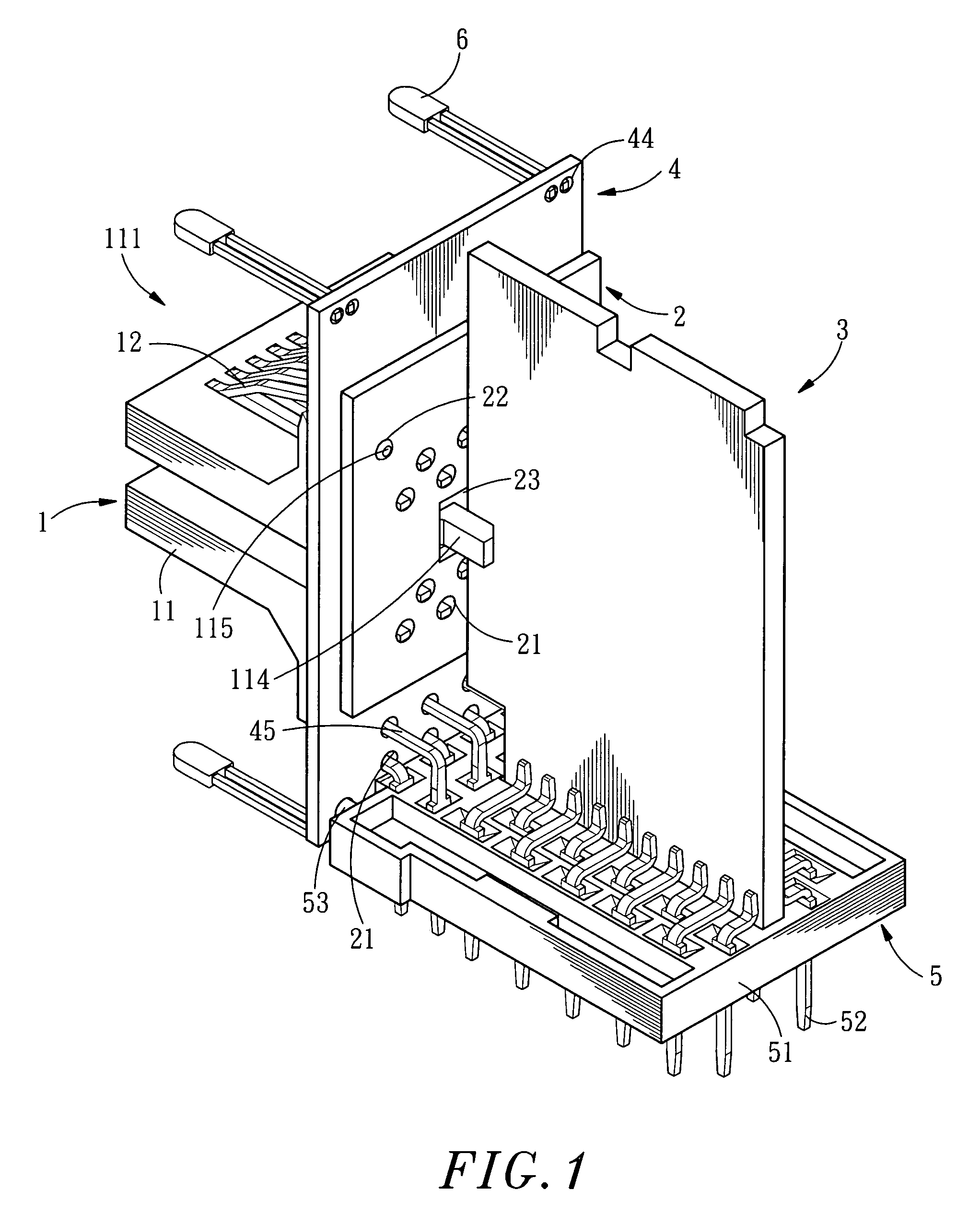 Structure of connector for reducing electro-magnetic wave interference