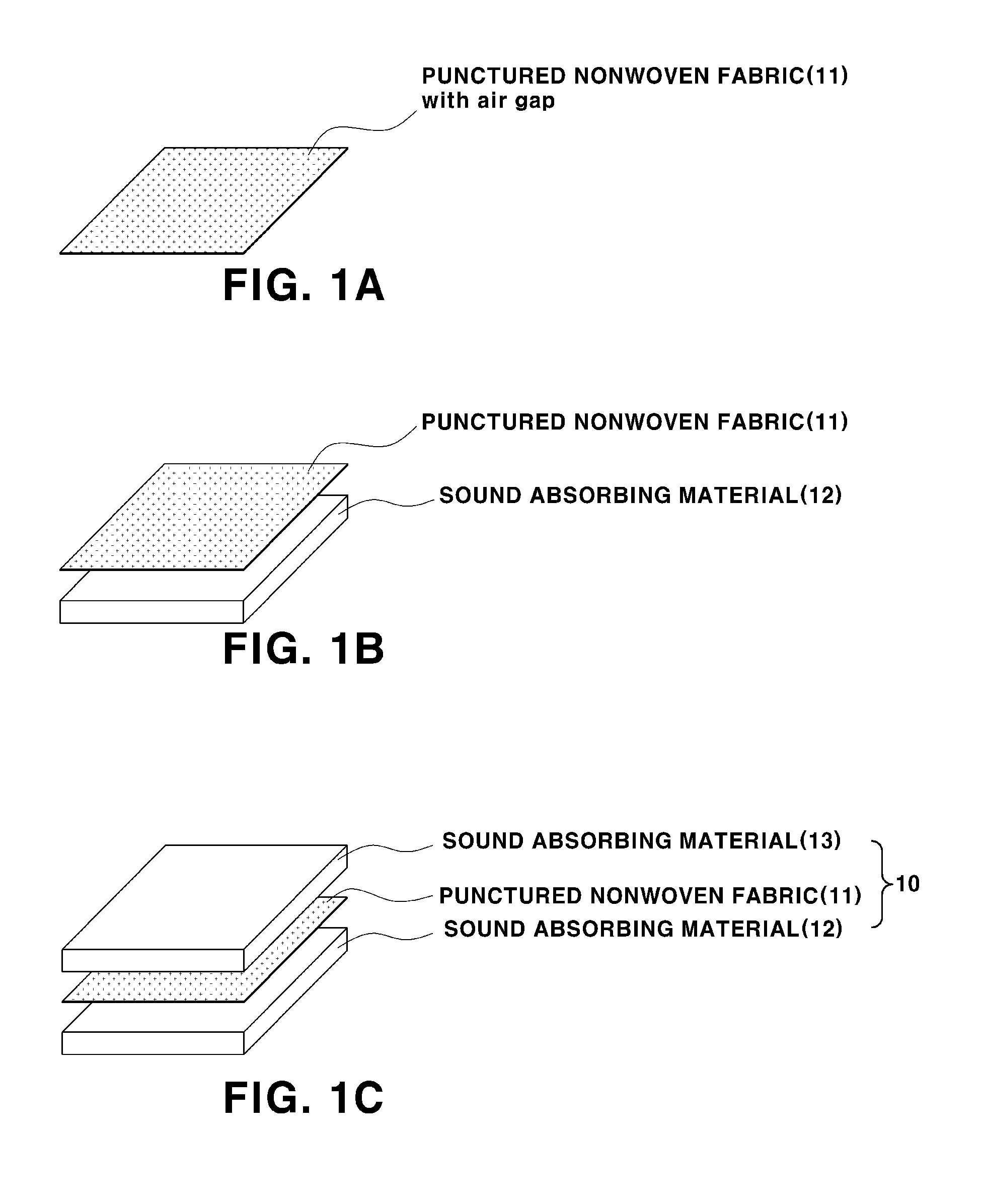 Composite sound absorbing material for vehicle and method of manufacturing the same
