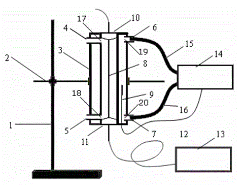 Device and method for testing fiber bragg grating corrosion and liquid refractive index