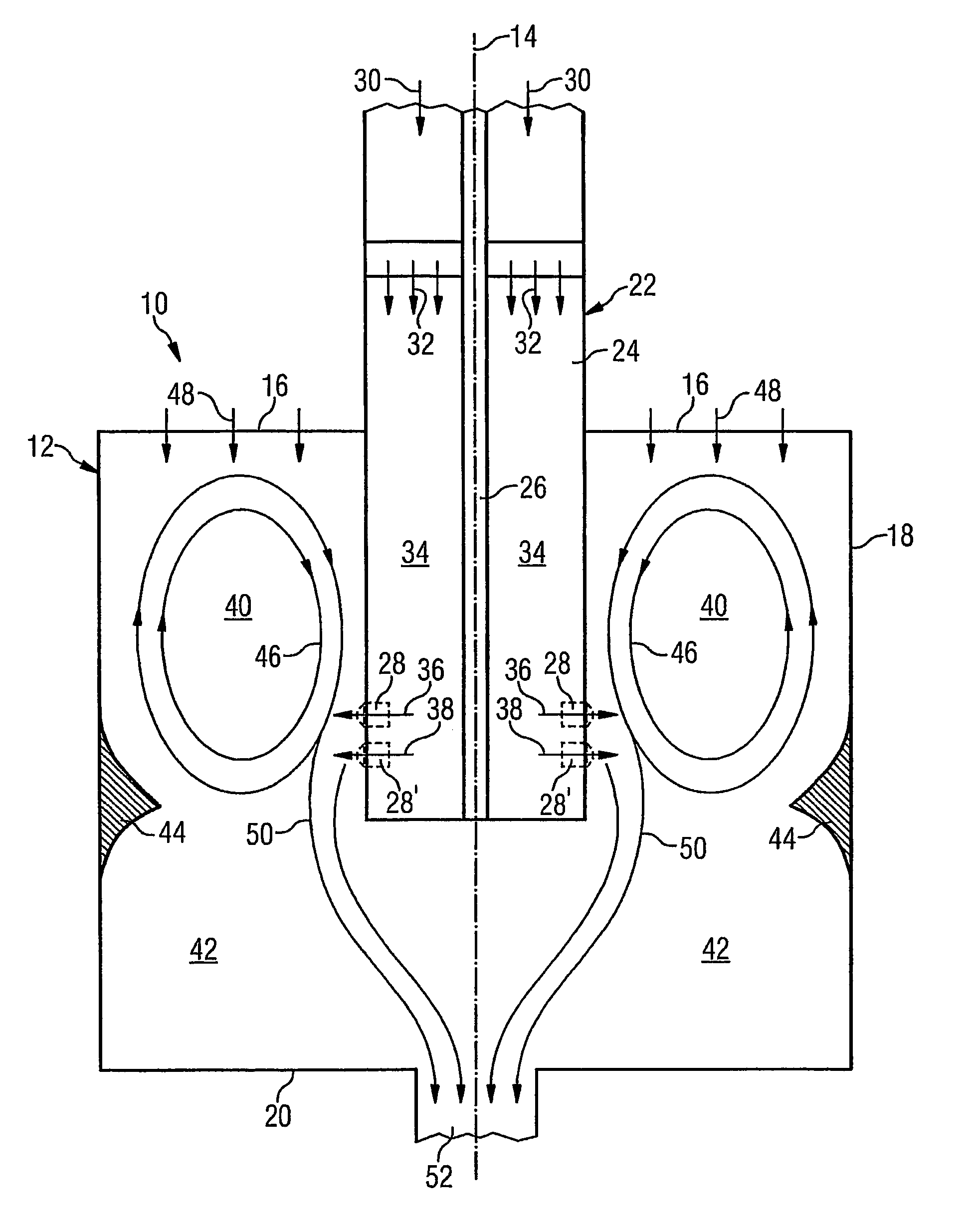 Method and device for the combustion of fuel