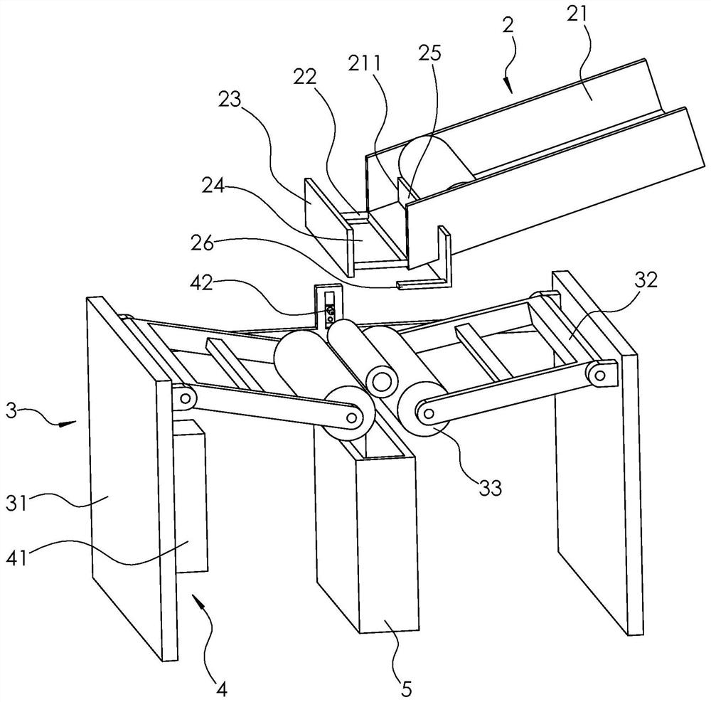 Feeding device for cloth inspecting machine and process thereof