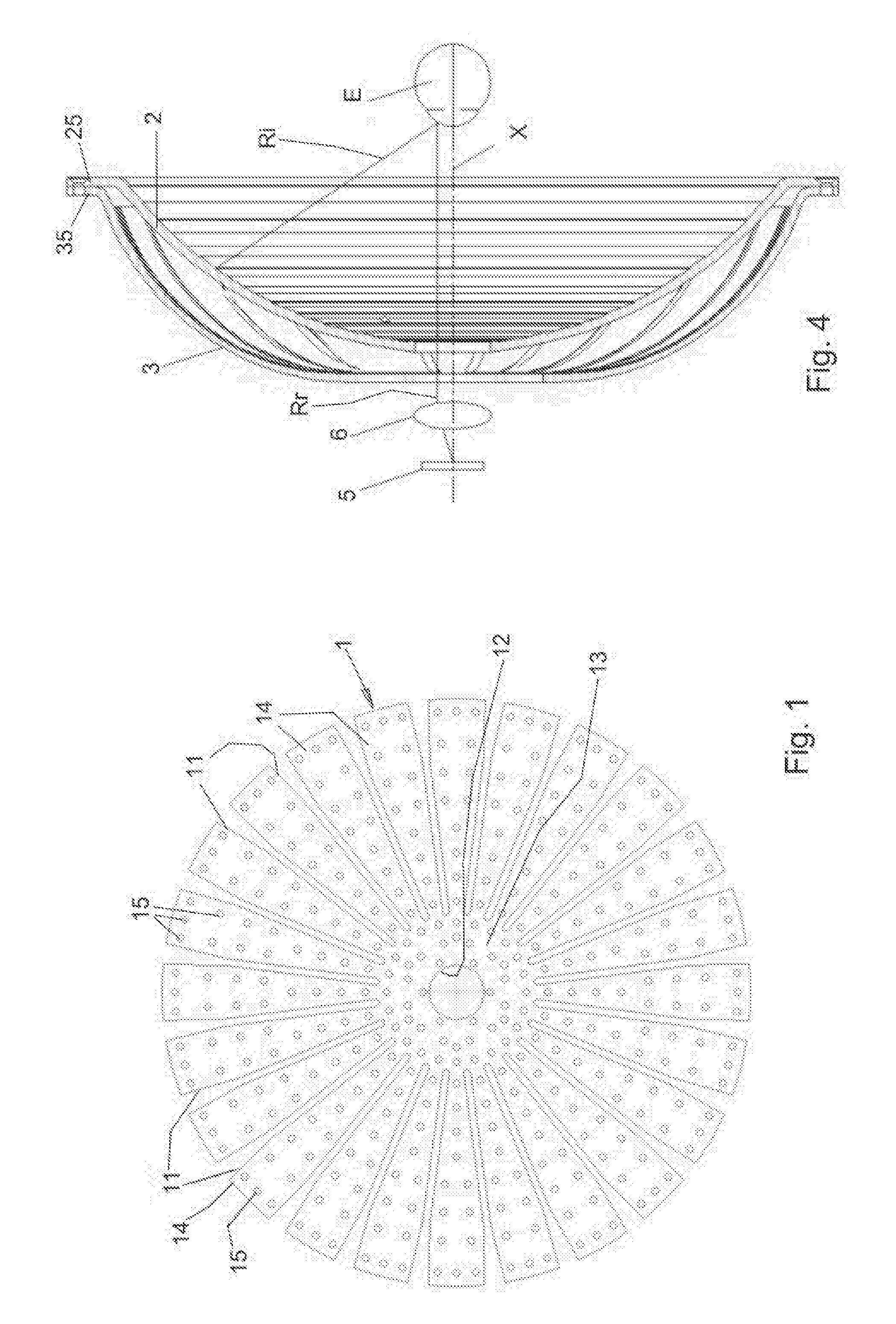 LED light placido disc projector for a corneal topography system